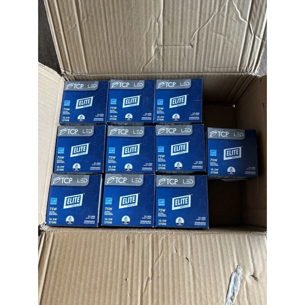 2 - Dimmable Elite TCP LED 10.5W - 75W halogen replacement 2700k Narrow Flood